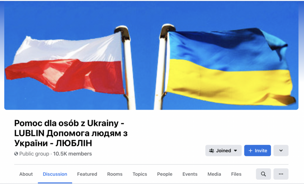 FB-группе помощи украинцам